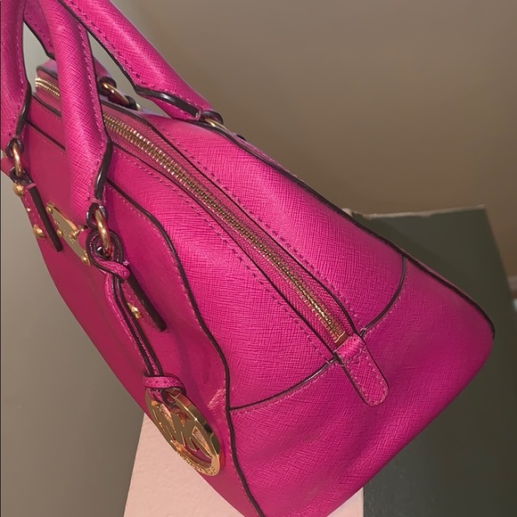 Fuschia Michael Kors Satchel - Picture 2 of 4